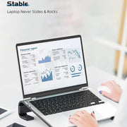 Fixed Metal Laptop Stand For Desk (25  26 Cm)